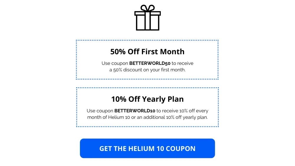 Better World Products Helium 10 Coupon Code