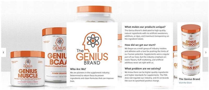 amazon brand story carousel background image example