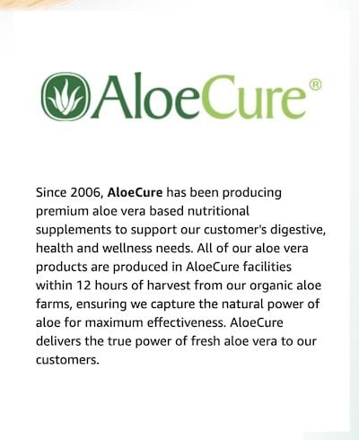 aloe cure brand intro example