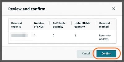 click the confirm button