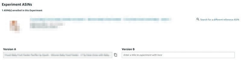 Amazon AB test for a product title