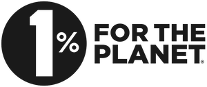 1% for the planet logo black