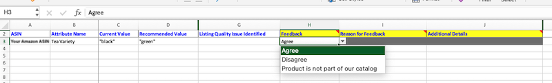Review the proposed Amazon recommended listing updates