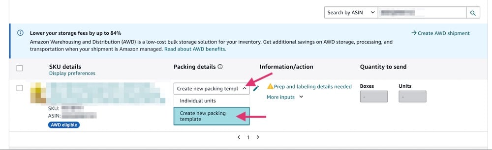 create new case pack template