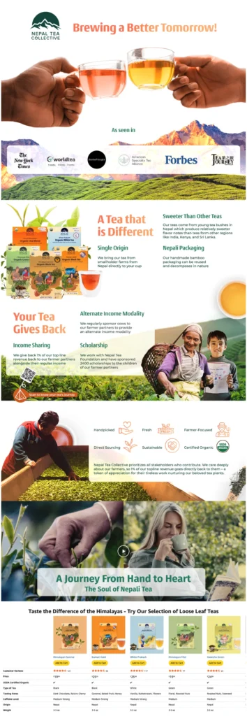 Nepeal Tea Loose Leaf Amazon A+ Content